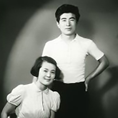 夫・善明と　1950年